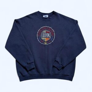 Vintage 1990s Princess Cruises Navy Crewneck Sweatshirt XL